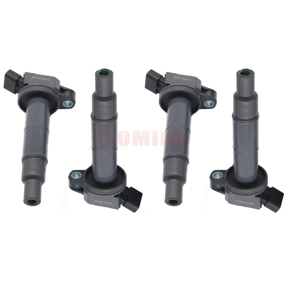 4 шт./лот катушка зажигания 90919-02243 для Toyota Corolla Camry Highlander Solara RAV4 Matrix Scion tC xB Lexus