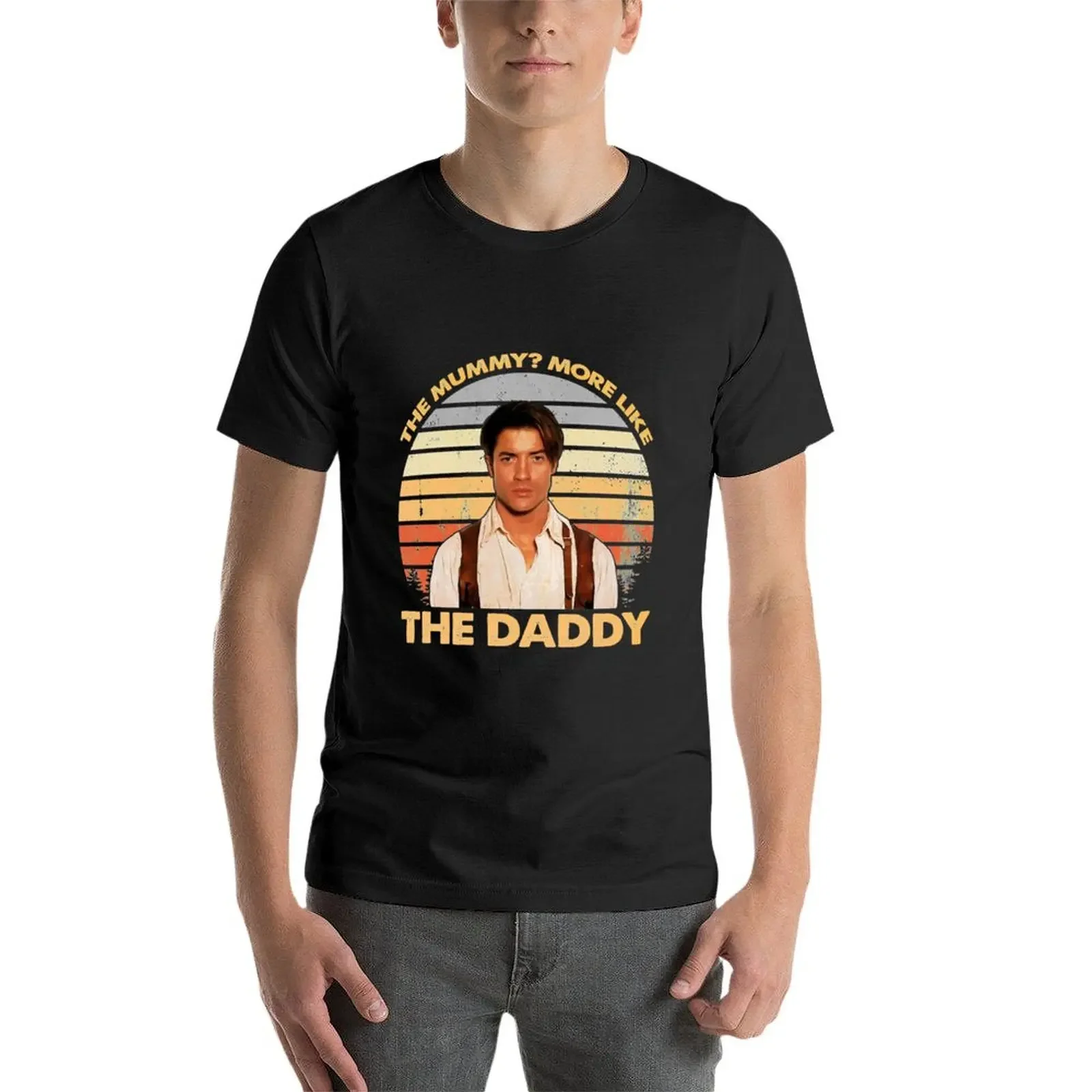Футболка Brendan Fraser-The Mummy More Like The Daddy синяя арховая одежда в стиле каваи мужская