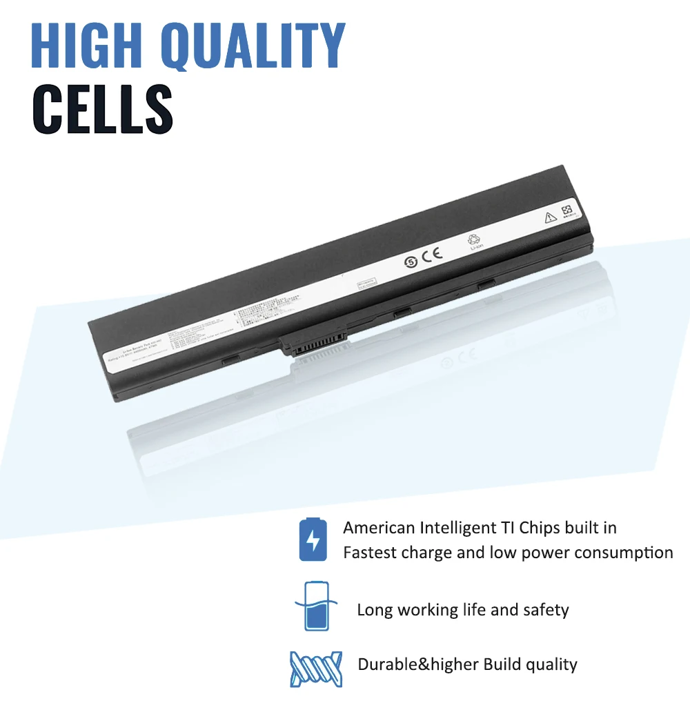 Запасная аккумуляторная батарея ETESBAY для N82E N82EI N82JV N82J N82 N82JQ A32-N82 PN N82JQ-VX002V A42-N82