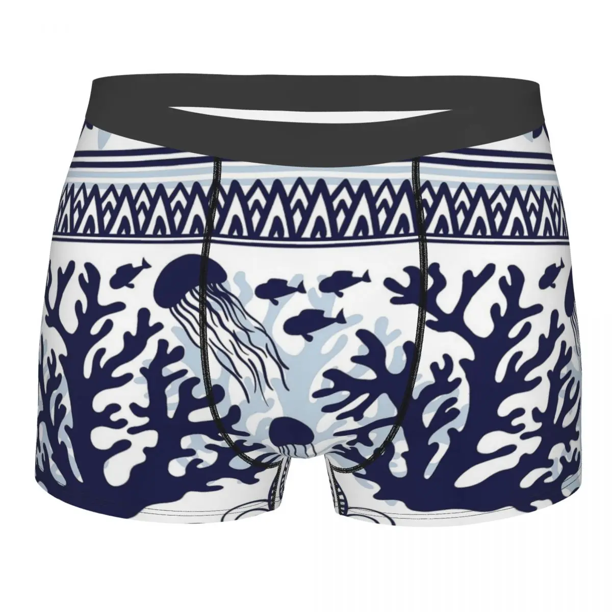 Трусы Jellyfish мужские хлопковые мягкое и счастливое нижнее белье с изображением