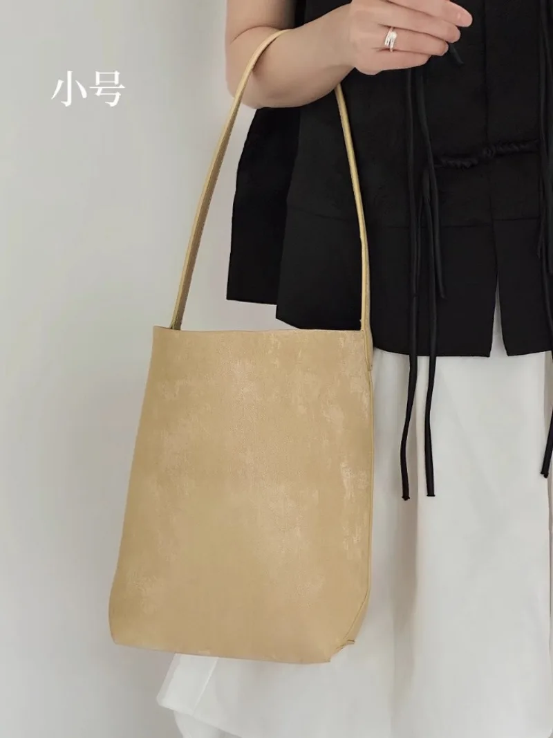 Нишевые дизайнерские легкие роскошные атласные сумки-тоут из воловьей кожи