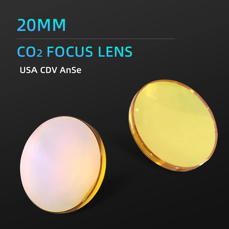 

USA CVD ZnSe CO2 Cutting Machine Laser Head Focus Lenses Diameter 20mm For 50W To 180W Carbon Dioxide Engraving Machine