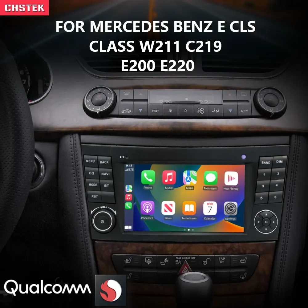 Автомагнитола CHSTEK Qualcomm мультимедийный DVD-плеер медиаплеер Carplay аудио Wi-Fi для Mercedes
