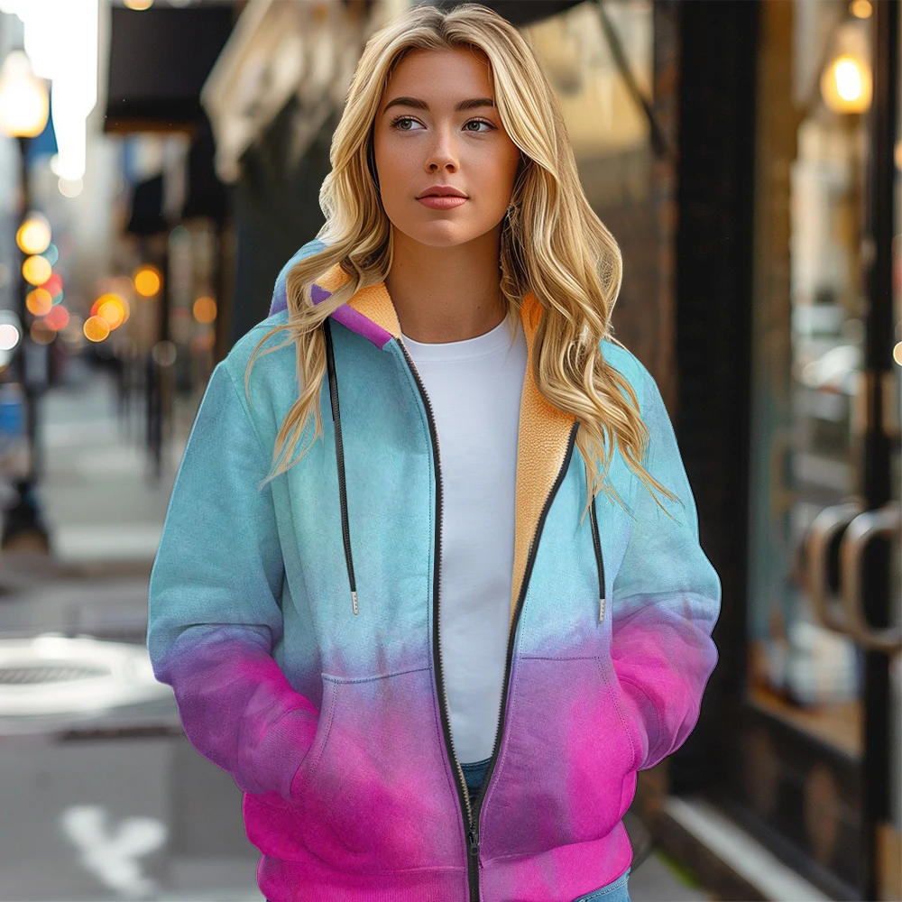 Кардиган с принтом тай-дай пуловер длинными рукавами зимняя повседневная