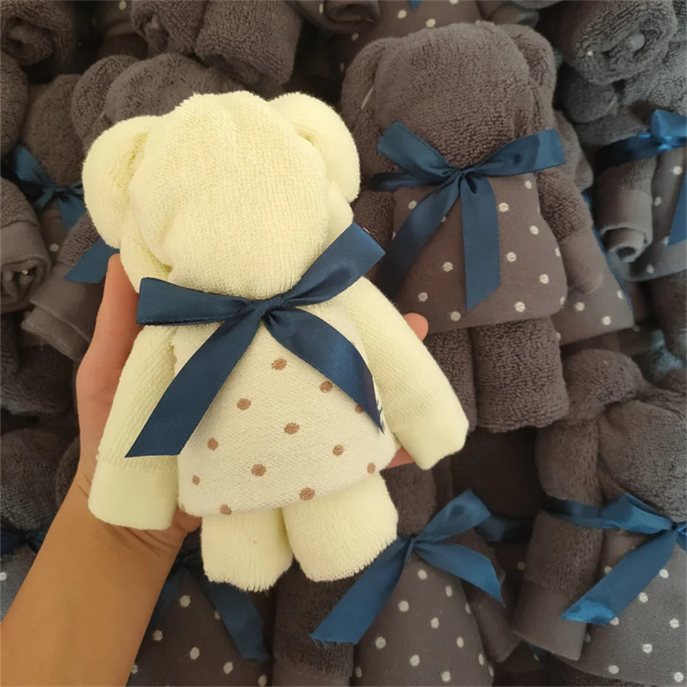 

Bear Shape Towel Absorbent Face Bath Towel Dot High Quality Towel Men Women Birthday Party Gift Home Hotel 35x75CM
