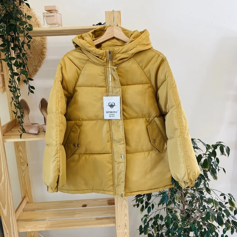 2023 New Short Winter Jacket Women's Oversized Parka Warmth Thick Cotton Coat Loose Hooded Thickened Women's Winter Jacket