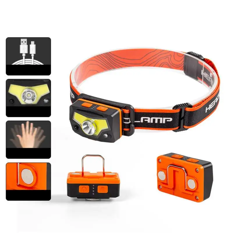

Outdoor Headlamp Multifunctional Portable Lightweight Head Mounted Lights For Fishing Tourism Hiking