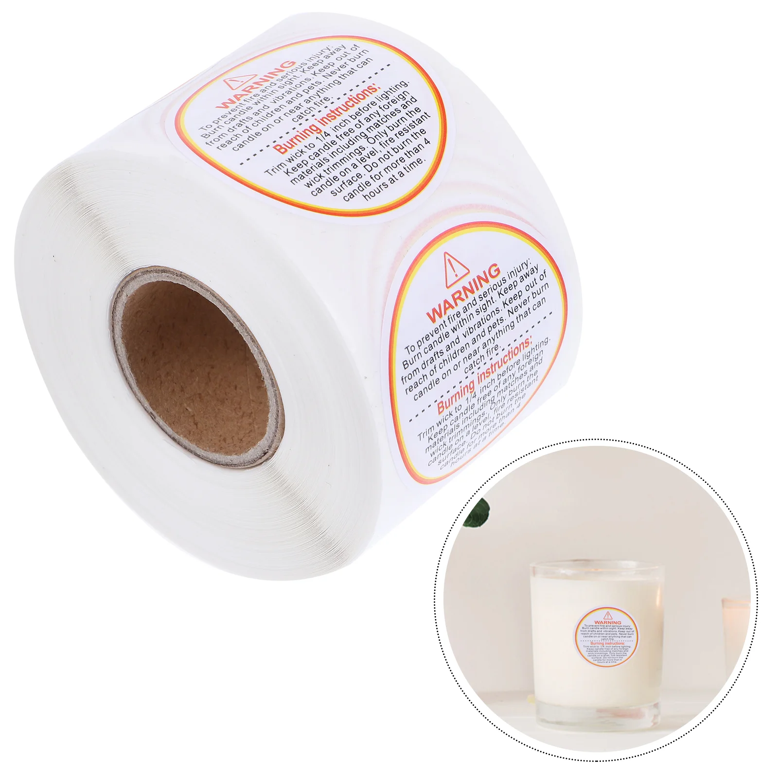 

Stickers Warning Safety Decal Jar Labels Sticker Making Wax Adhesive Container Melting Melt Inch Label Round Decals