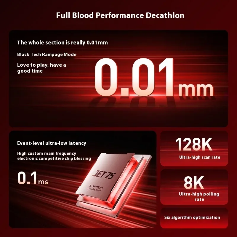 Mchose JET75 клавиатура магнитный переключатель 8k 0 1 мс прокладка с возможностью