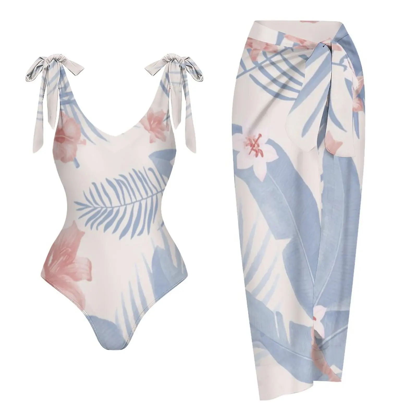 

Vintage One Piece Swimsuit with Skirt Swimwear Women Bathing Suits Tummy Control Swim Wear 2023 Beachwear