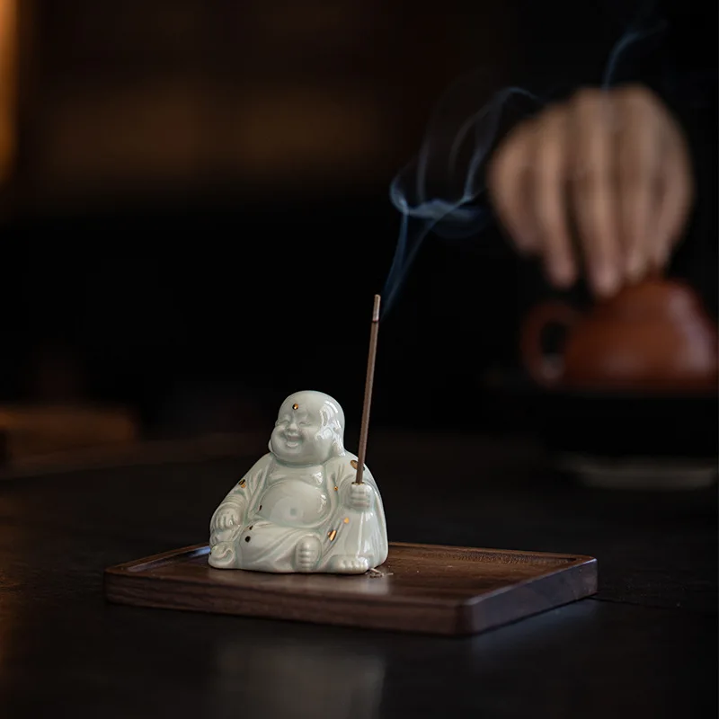 Керамическая курильница Будда