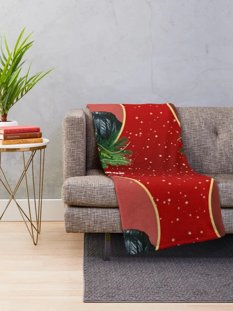 Рождественское одеяло David Hasselhoff милое клетчатое в клетку на диване спальный