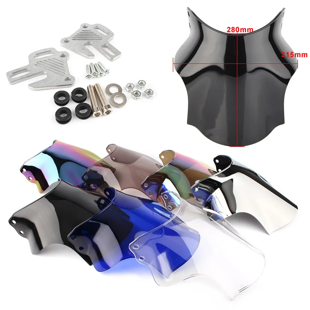 Универсальное лобовое стекло мотоцикла переднее ветровое экран из АБС-пластика