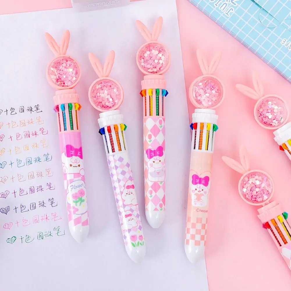 

Cute Pink Rabbit 10 Colors Ballpoint Pen School Office Supply Student Stationery