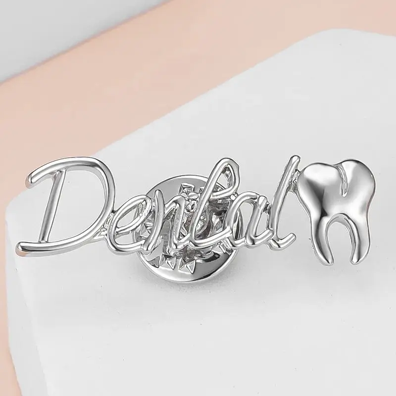 Harong зубная табличка Классический медицинский зуб золотого цвета металлический