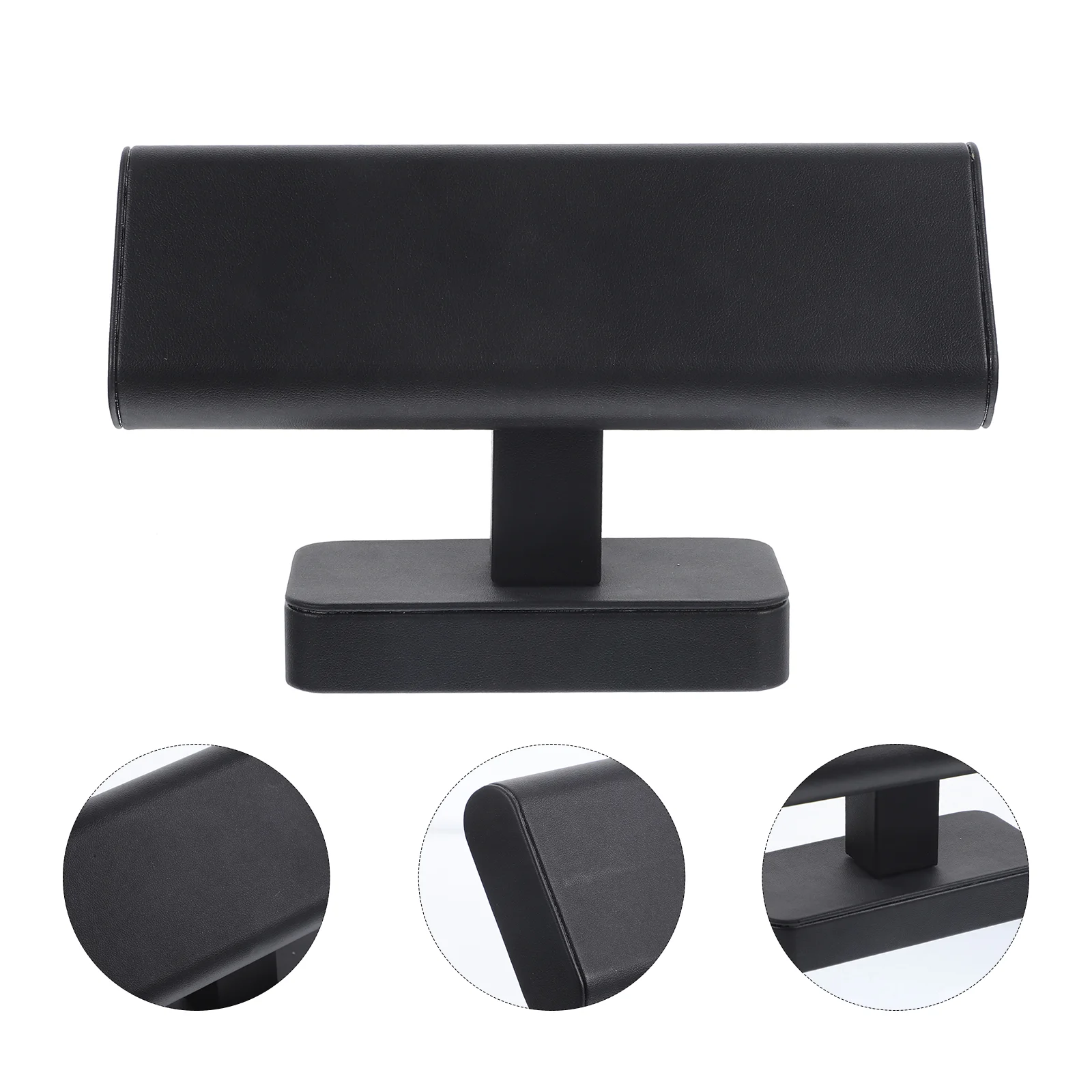 

Black Bracelet Earring Holder Watch Display Bracket Tabletop Jewelry Stand Pu Shop Decorative