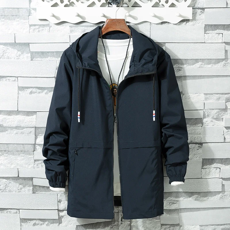 

Spring 2023 Men Hooded Jacket Mens Camouflage Outwear Coat Fashion Male Sports Windbreaker Man Black Baseball Jackets 6XL 8XL