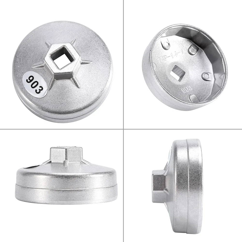 

Wrench Socket Oil Filter 1 Pcs 14 Flute 2.3 Cm Thickness Aluminum Alloy