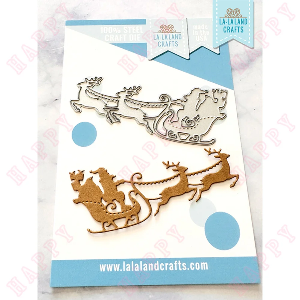 

New Christmas Metal Cutting Dies Santa Sleigh DIY Paper Craft Making Greeting Card Scrapbook Diary Decoration Embossing Template