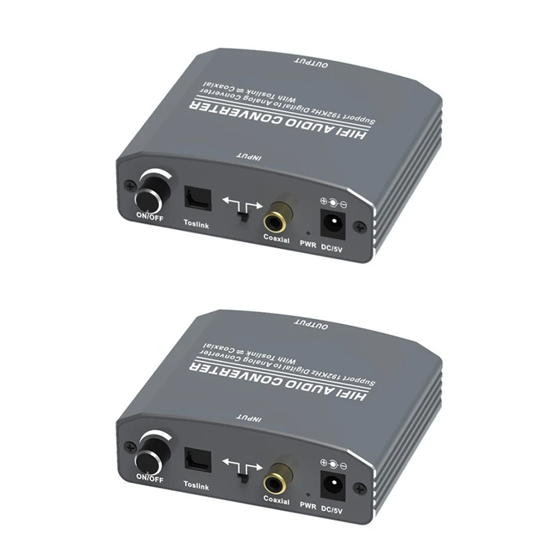 

Audio digital to Analog Audio Converter 192KHz Audio Decoder HiFi Digital Optical Coaxial Converter