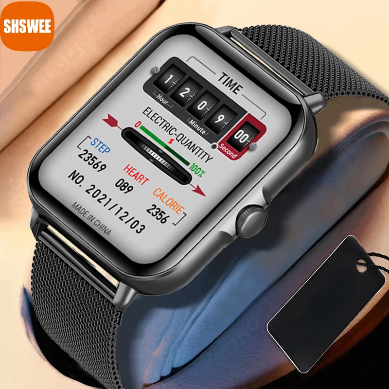 

For Xiaomi Bluetooth Answer Call Smart Watch Men Full Touch Dial Call Fitness Tracker IP67 Waterproof Smartwatch Men Women +Box