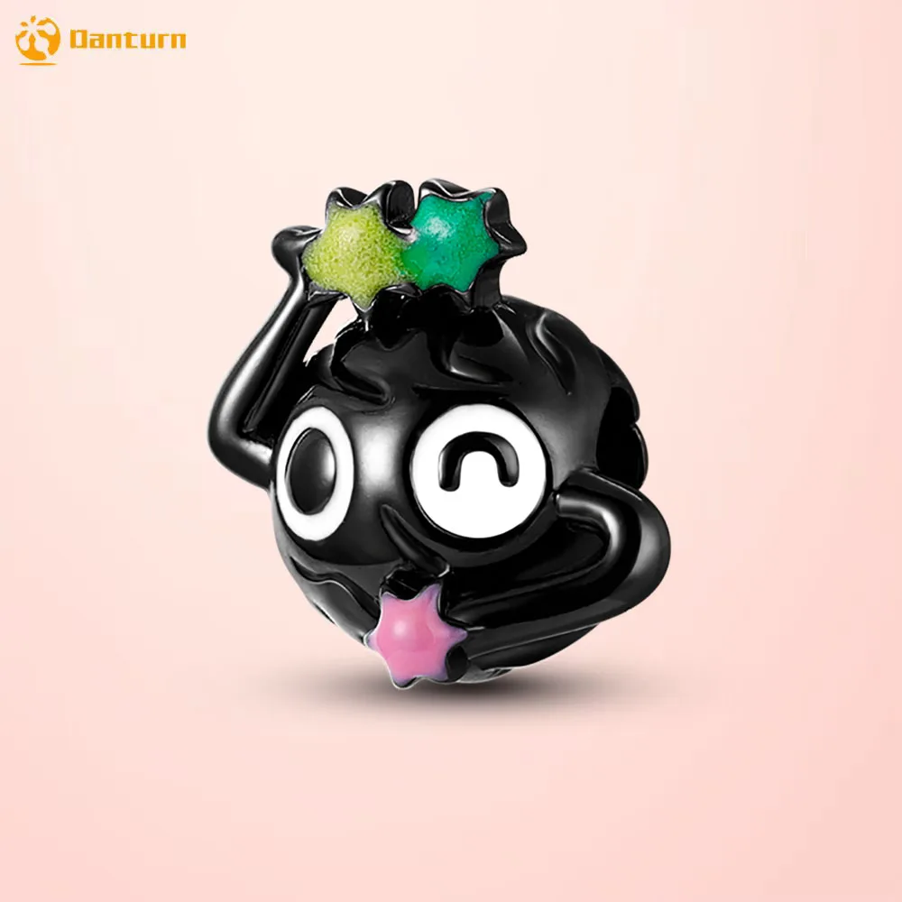 

Deedate серебряные бусины 925 пробы, Шарм Genie из угля подходит для оригинальных браслетов или ожерелий Pandora для женщин