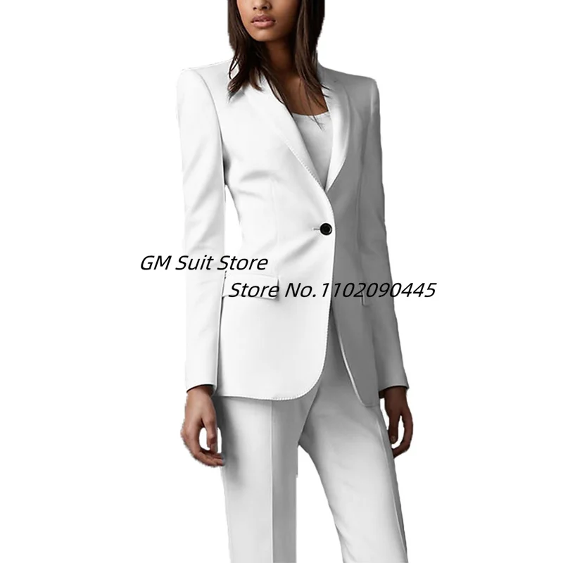 New Women's Blazer Suits Fashion Single Button Long Sleeve Jacket+Pants Formal Office Lady Outfits