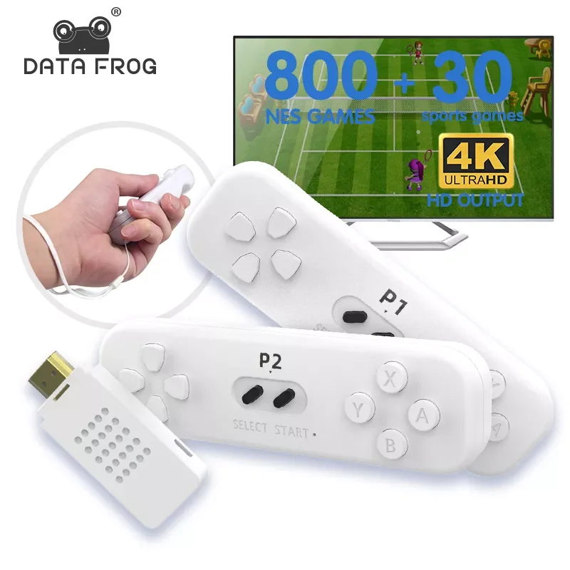 

Data Frog Built in 800+ NES Games Retro Game Stick With 2.4G Wireless Controller Y2 Fit 4K Motion Sensing Console Video Game