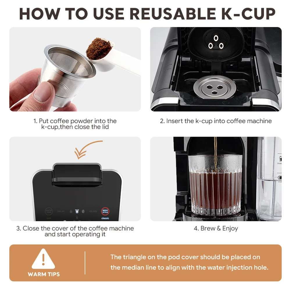 

Фильтр для кофейной капсулы CFP400, фильтр для кофемашины K-cup Ninja, многоразовые специальные аксессуары с тремя отверстиями