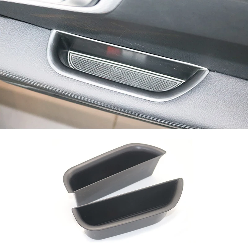 

2PCS Car Door Handle Storage Box Original Holder Tray For Mercedes Benz SLK SLC Class 2016 2017 2018 Auto Anterior Accessories