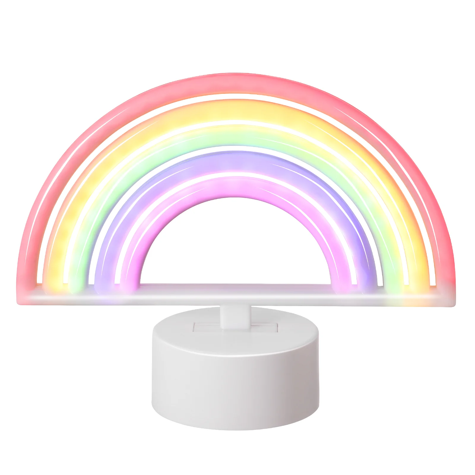 

1pc Beautiful Decorative Rainbow Shape Night Light Neon Lamp Table Lamp for Home Decor