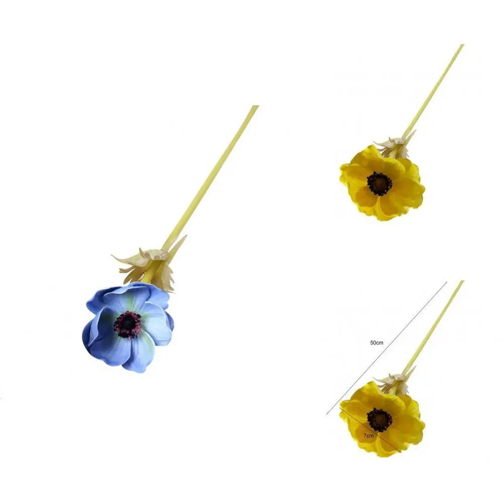 

Tear-Resistant 1Pc Unique Wedding Props Simulation Flower Faux Leather Simulation Flower Clear Texture for Table