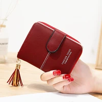 hot selling womens short wallet ladies pu leather zipper hasp small coin purses money clutch bags id credit card holders