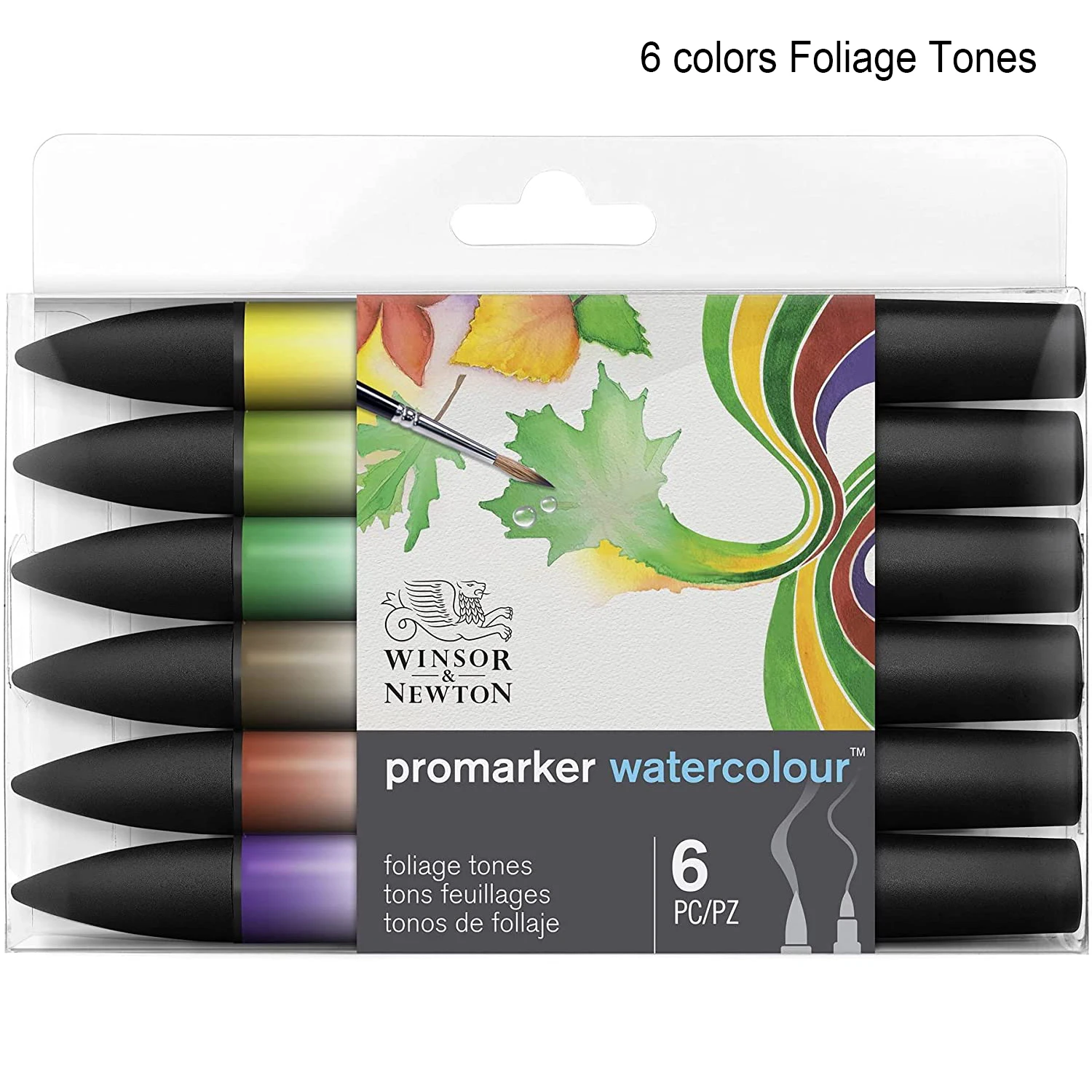 Winsor & Newton 6/12 цветов аккерский акварельный маркер Двойные наконечники