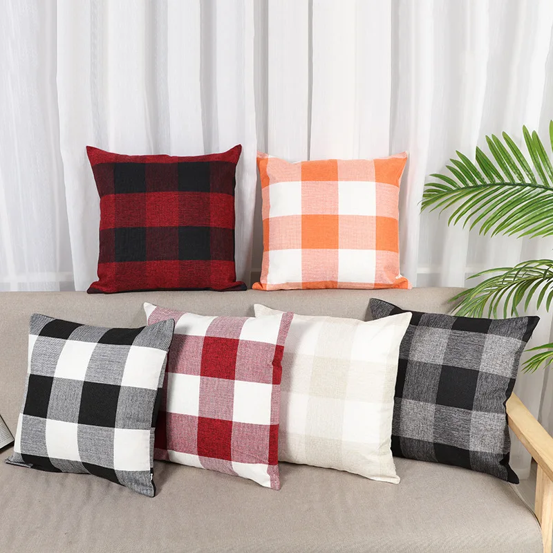 

Household Products New Linen Lattice Pillow Cover Car Cushion Cover Office Waist Pillow 2 Pieces
