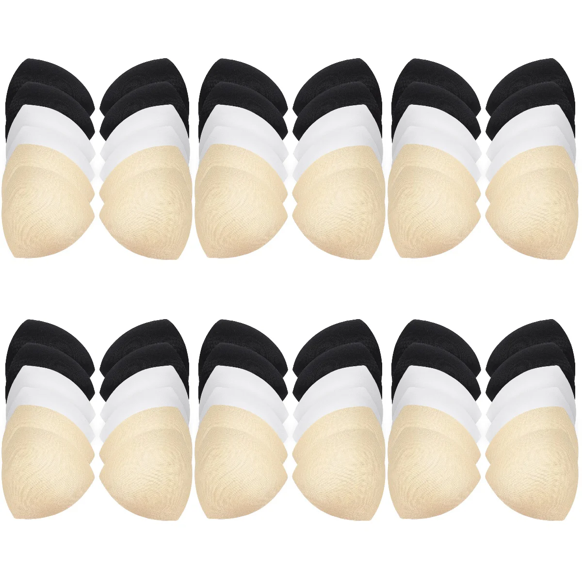 

36 Pairs Breast Enhancers Inserts Triangle Pads Sponge Pads Pads Push Up Pads for Bras Inserts