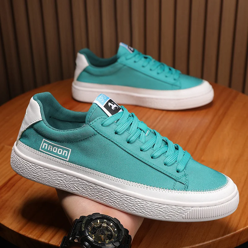 Fashion Orange Flat Mens Canvas Sports Shoes Breathable Low cut Man Skateboard Sneakers Comfort Wear-resistant Men Sports Shoes