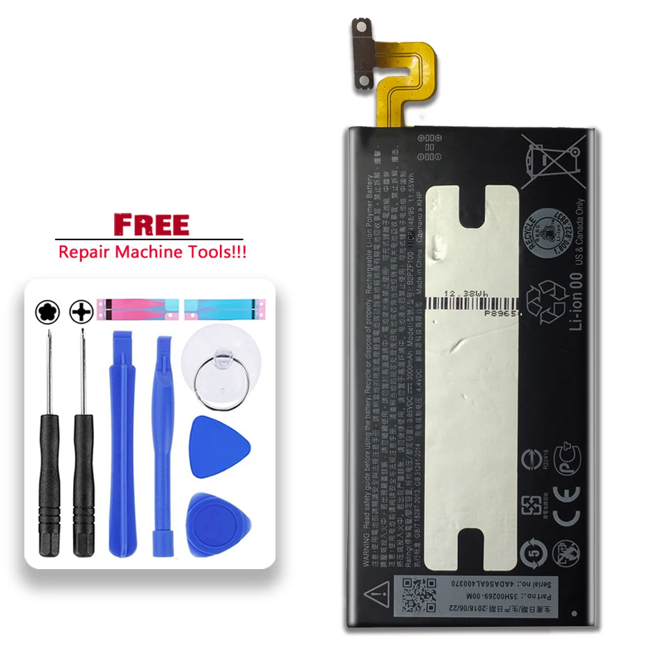 

New Bateria 3000mAh B2PZF100 B2PZF 100 Battery Replacement For HTC Ocean Note U-1w U Ultra U-1u Batterie High Capacity Battery