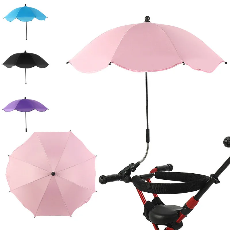 

UV Protection Sunscree Rainproof Baby Umbrella Infant Stroller Cover Can Bent Freely Does Not Rust Universal Stroller Accessorie