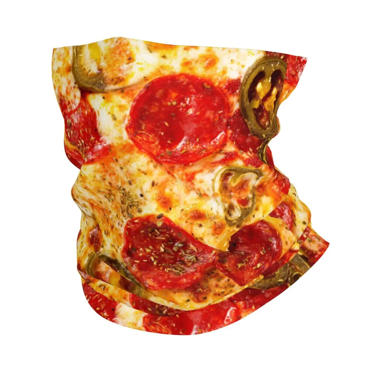 Тонкая бандана для шеи с салями перецветами пиццей шарф повязка на голову шейный