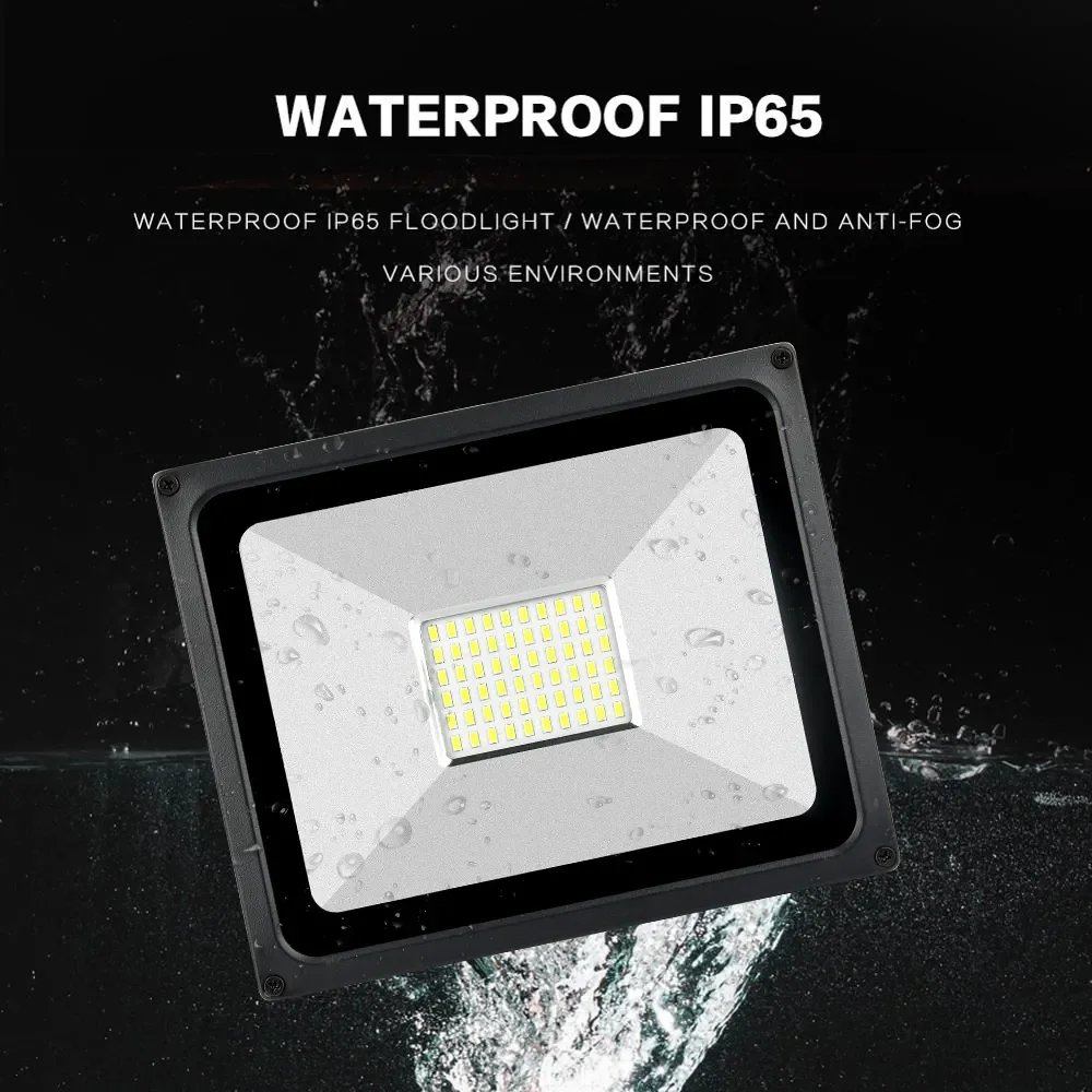 

Cold White LED Flood Light 10W 20W 30W 110V Floodlight IP65 Waterproof Outdoor Wall Lighting Garden Square Spotlight