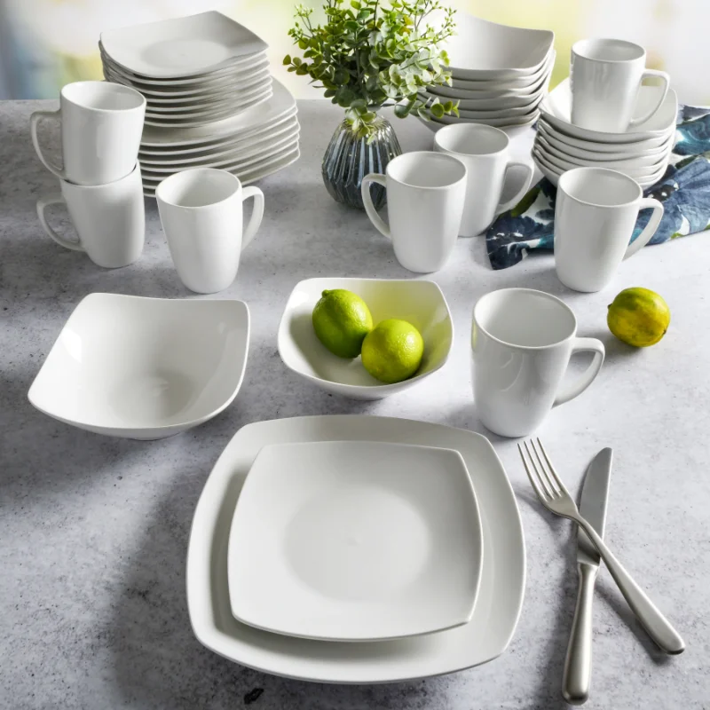 

Gibson Home Everyday Square Expanded 40-Piece Dinnerware Set