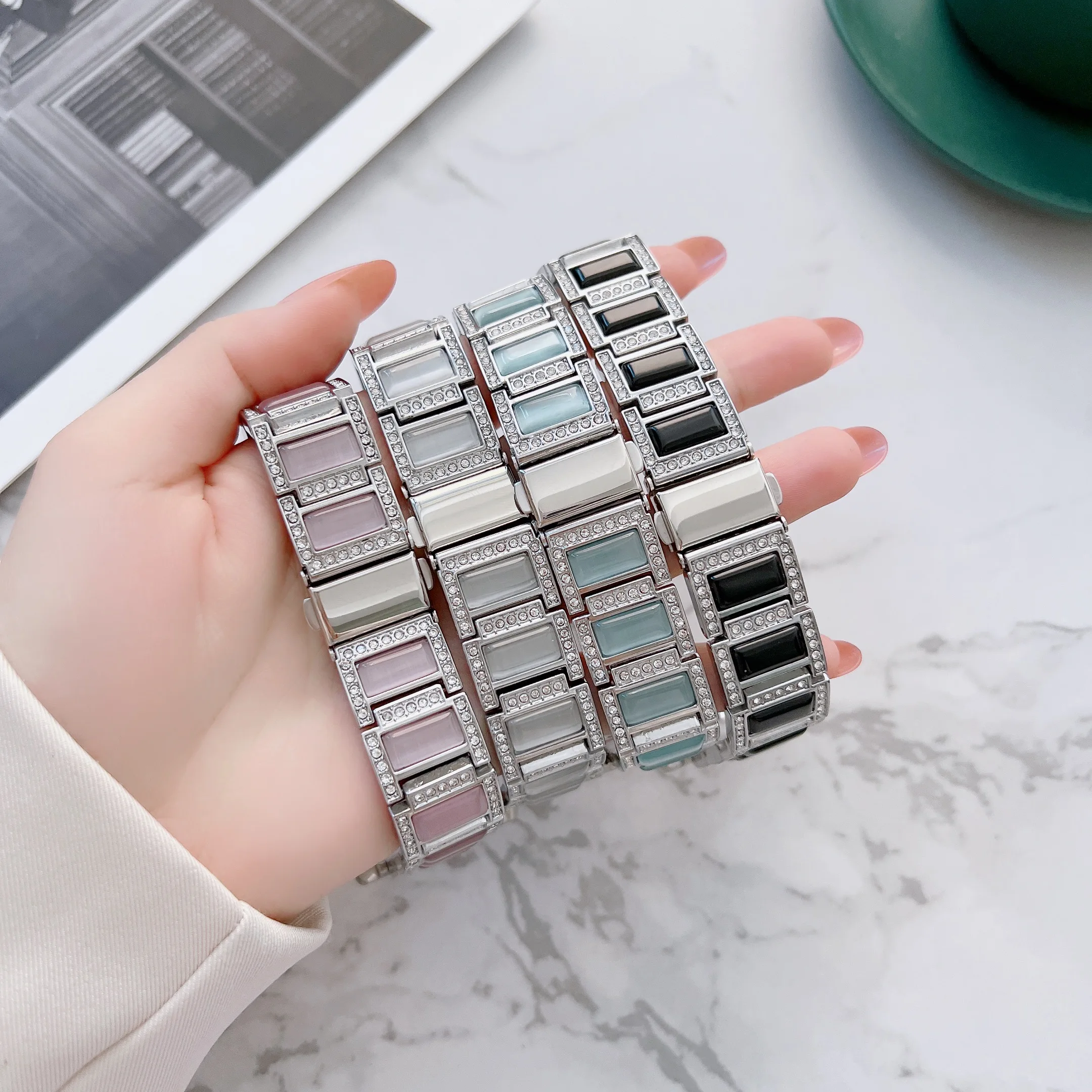 Metal Strap For Apple watch Ultra 8 7 49mm 45mm 41mm Diamond Woman Wristband For iwatch 6 5 4 3 SE 44mm 42mm 40mm 38mm Correa