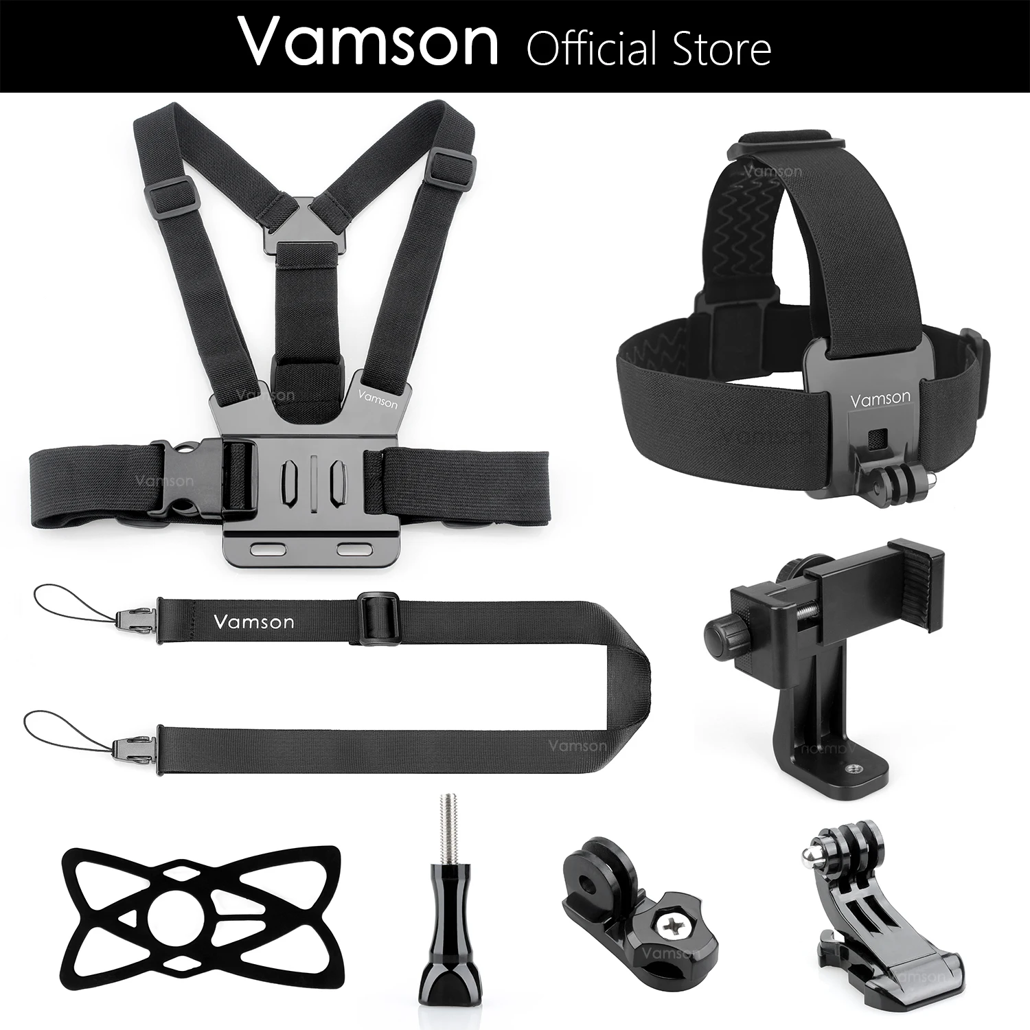 

Vamson Chest Belt Head Strap Mount for Insta360 X3 One X2 Action Camera Mount for GoPro Hero 11 10 9 8 7 6 DJI Osmo Accessories