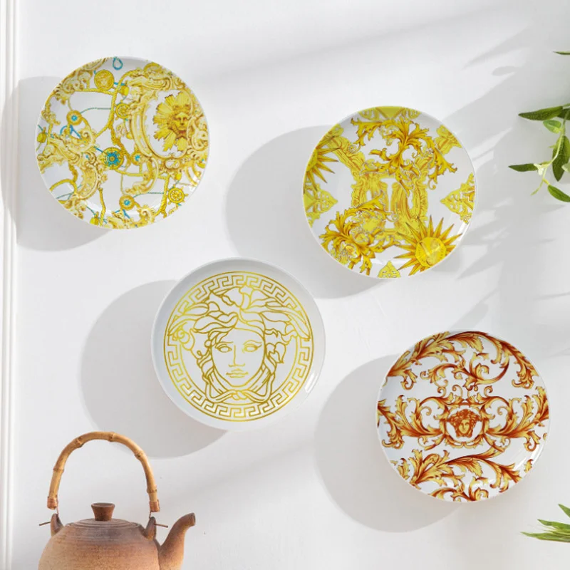 Скидка Настенная табличка с изображением змеи мейденя Горгоны, современная модная подвесная тарелка для посуды, домашний декор Цена Настенная табличка с изображением змеи мейденя Горгоны, современная модная подвесная тарелка для посуды, домашний декор