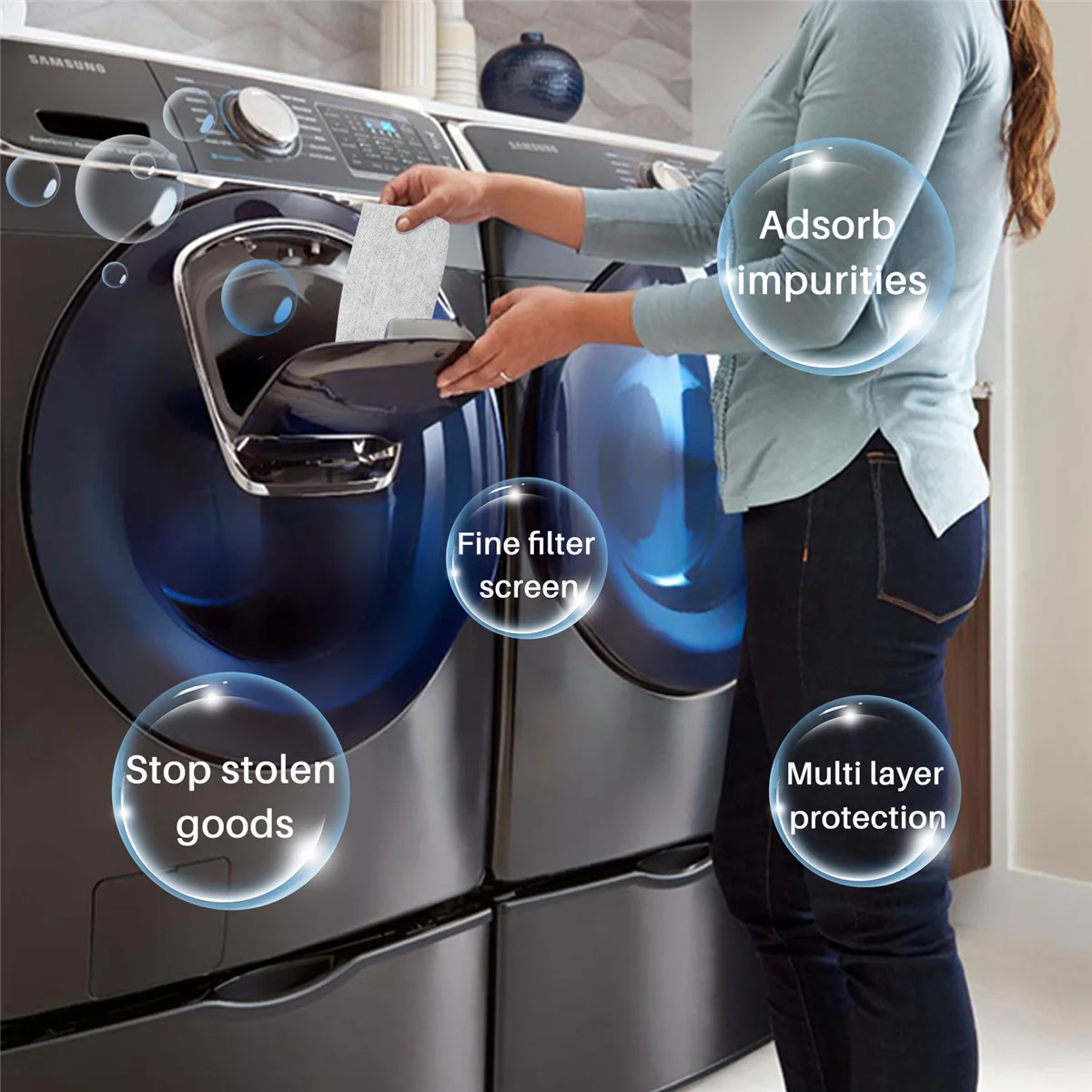 

200Pcs Dyeing Cloth Washing Machine Use Mixed Dyeing Proof Color Absorption Sheet Anti Dyed Cloth Laundry Grabber Cloth