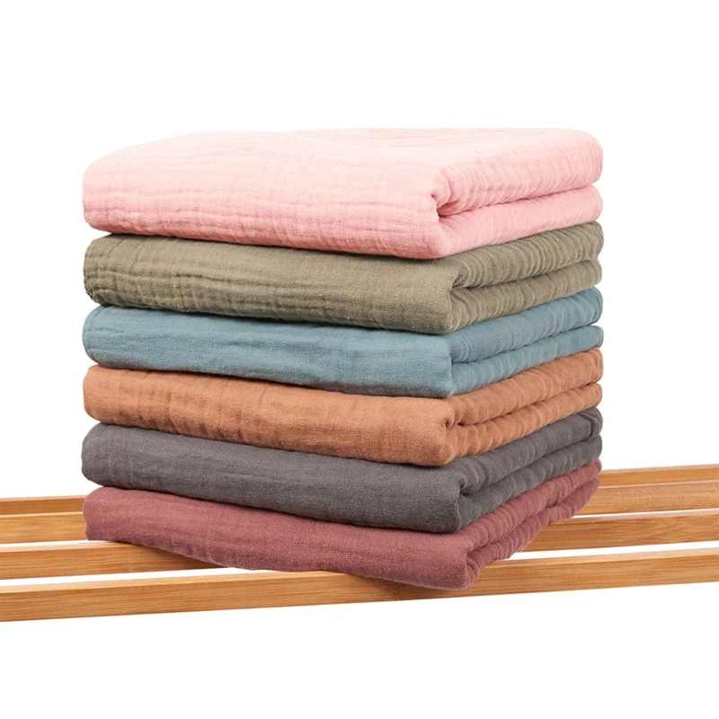 

Baby Swaddle Blanket Soft Muslin Swaddling Wrap Receiving Blanket Baby Bath Towel Solid Baby Burp Cloths for Newborns