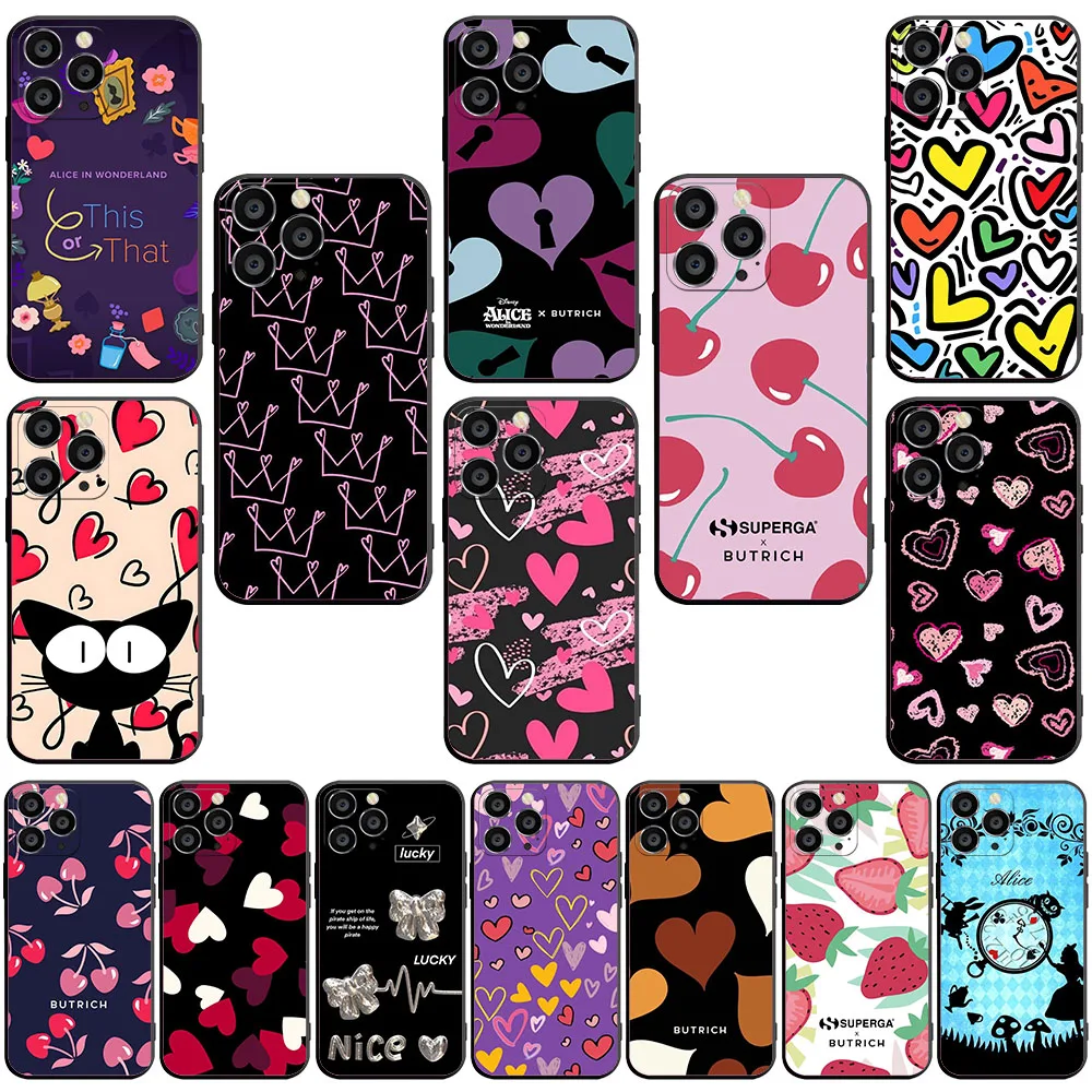 Силиконовый чехол BK-42 с радужным сердцем для OPPO A83 A85 A5S A7 A74 A93 A77S A72 A1 A15 A15S A54S F15 F11 F7