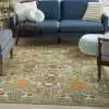 

Persian Sage Ivory 5'3 Rug Scarface Kitchen Carpet tiles Alfombra cocina Welcome mats for front door Long rug Darling in the fra