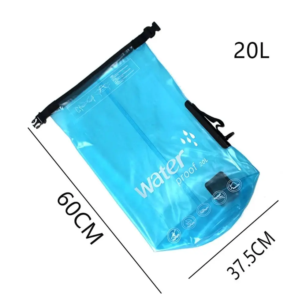 20L Outdoor Dry Sack Floating Waterproof Bag for Boating Kayaking Hiking Camping Rafting Fishing Foldable Water Sports Bag